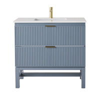 Lennox Single Vanity Slate Blue 940mm