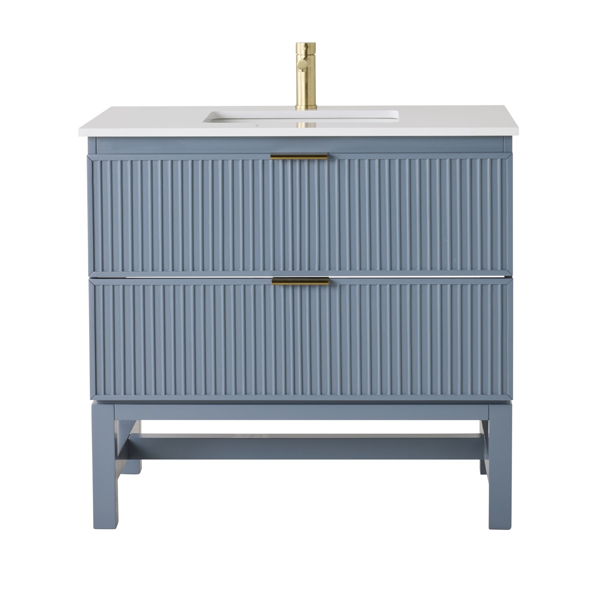 Lennox Single Vanity Slate Blue 940mm