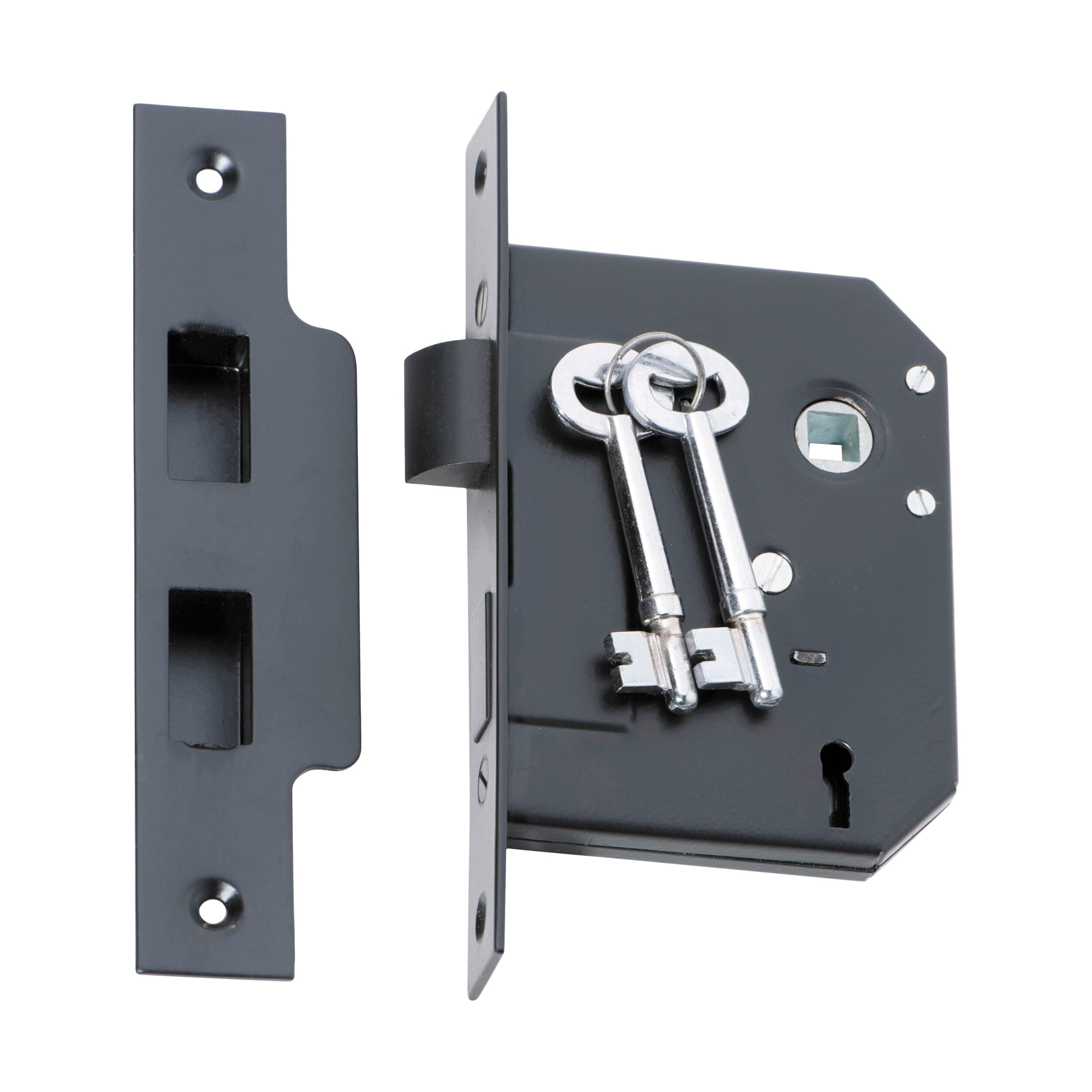 2261 Mortice Lock 3 Lever Matte Black CTC57mm Backset 57mm