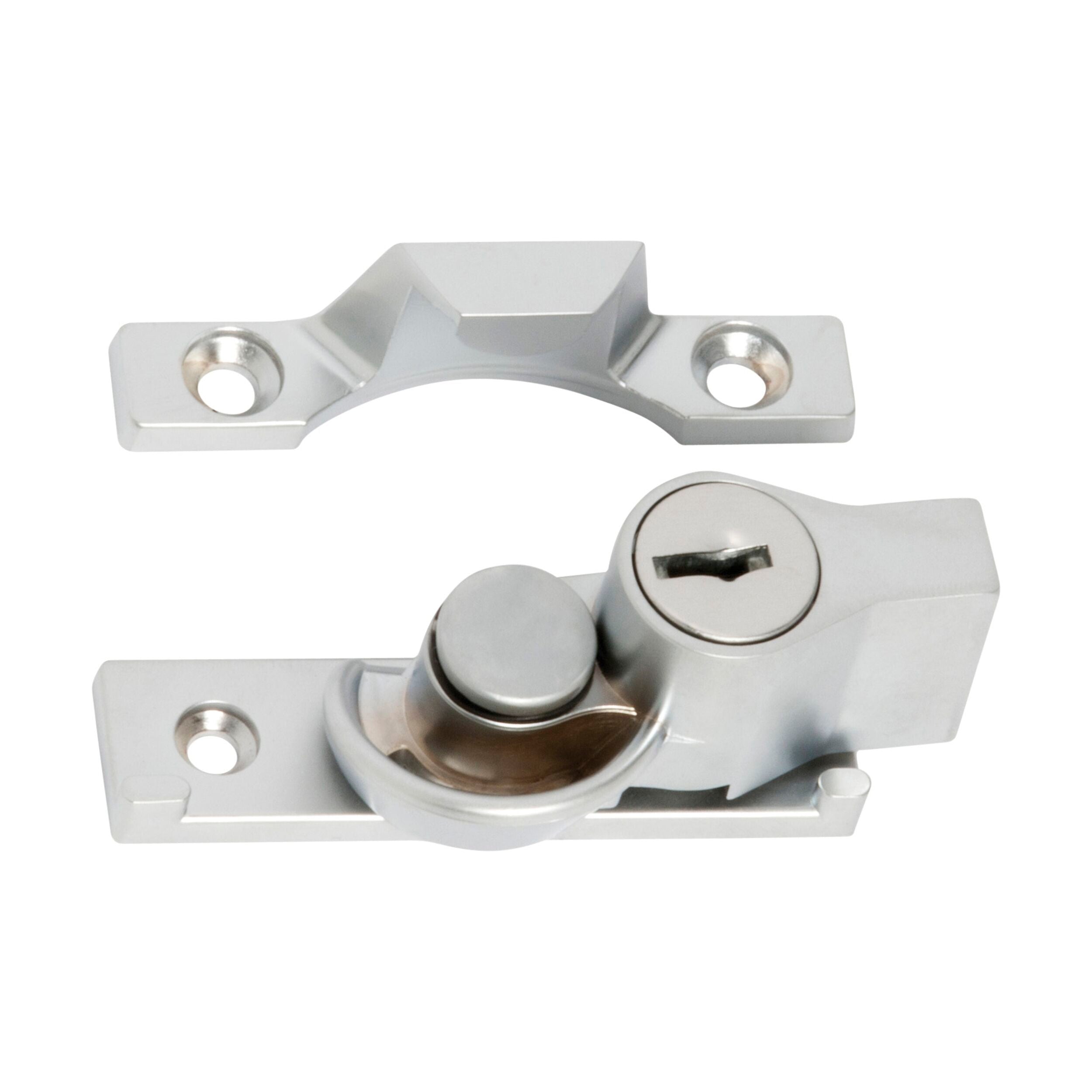 1624 Sash Fastener Locking Narrow Zinc Alloy Satin Chrome L65xW17mm