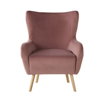 Amira Occasional Chair Velvet Rose Pink