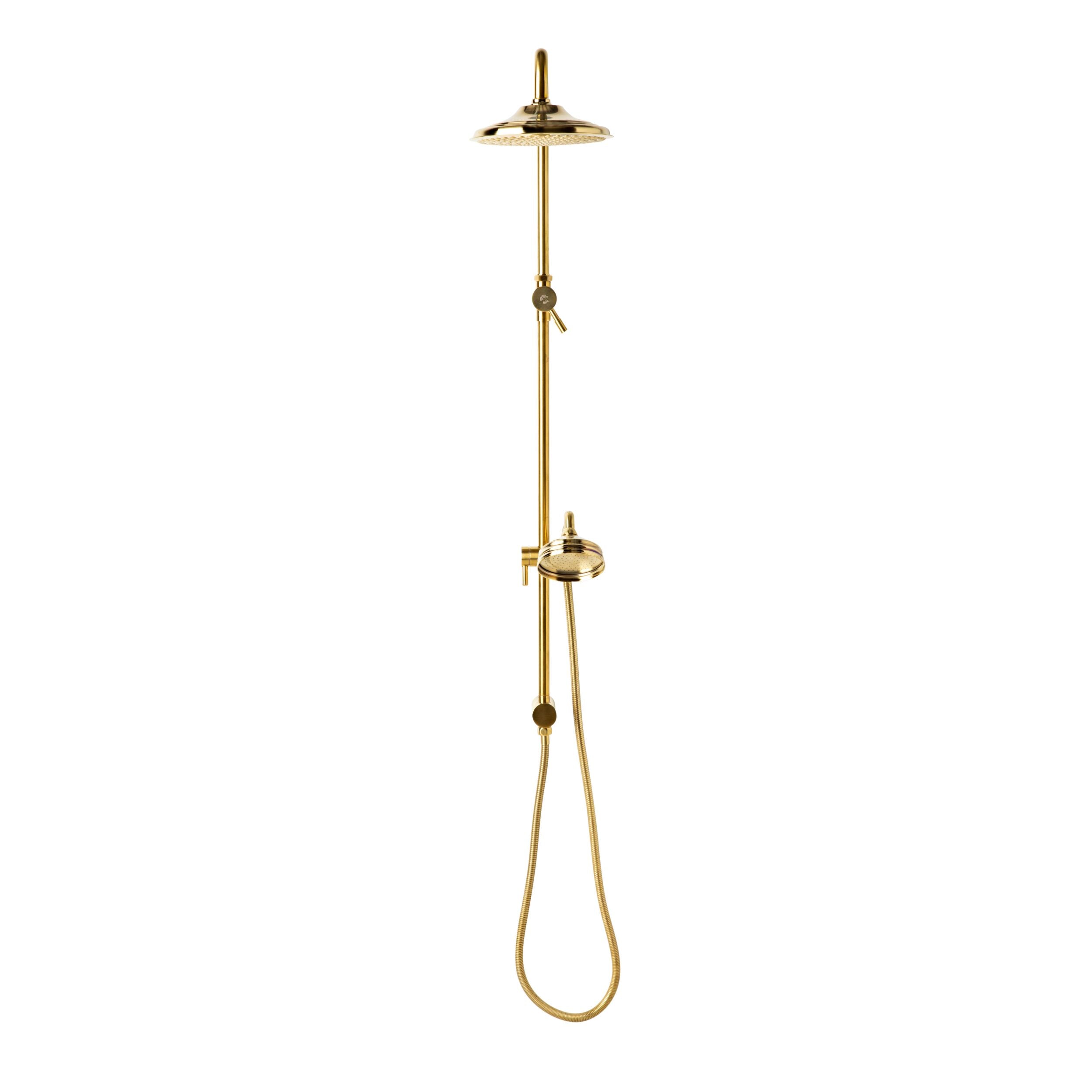 Malvern Shower Rail Brushed Brass