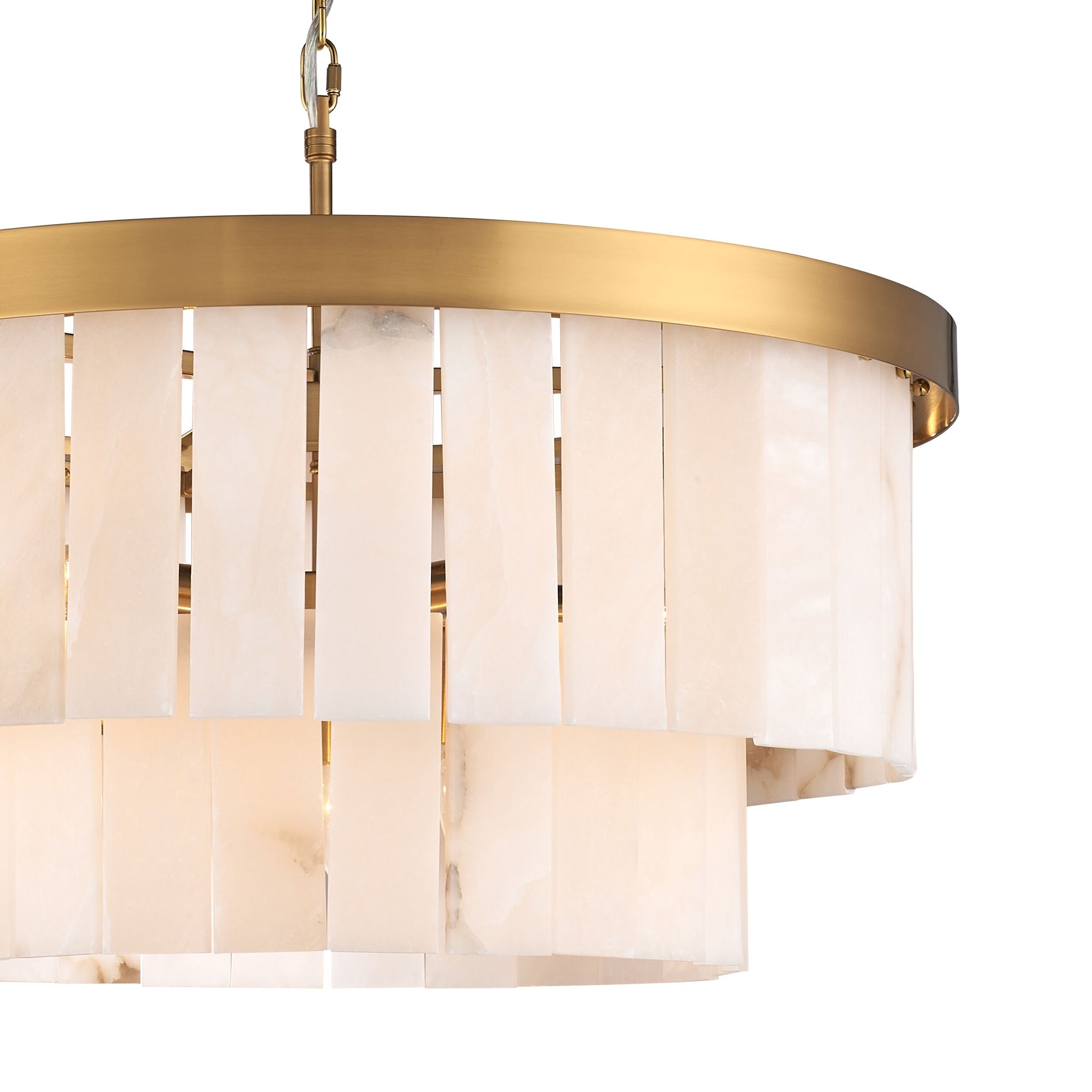 Aster 9 Light Round Marble Chandelier 60x47cm