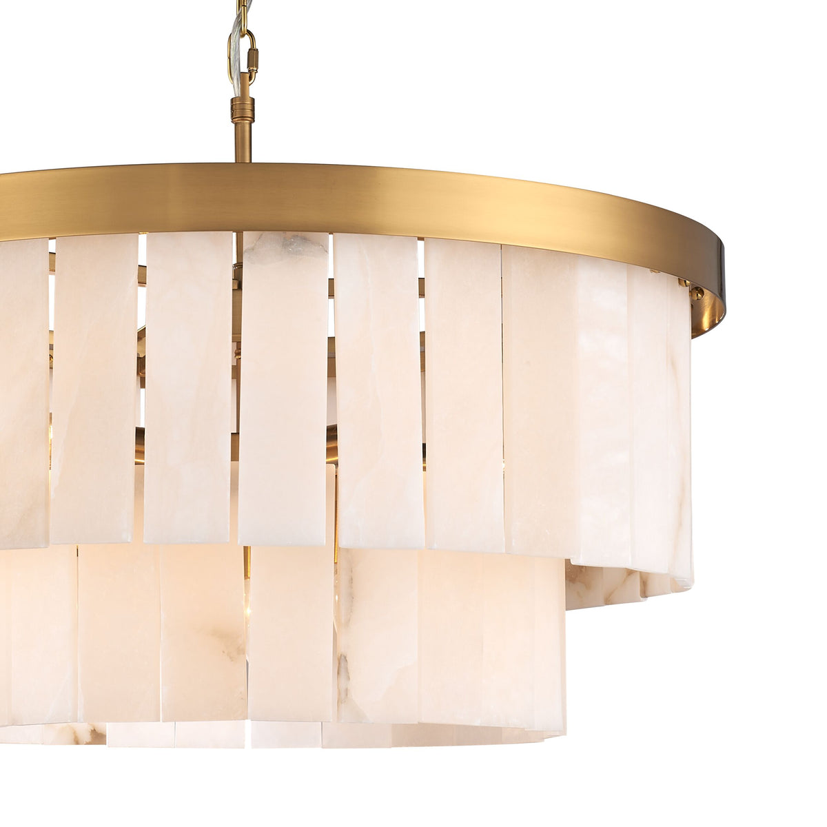 Aster 9 Light Round Marble Chandelier 60x47cm