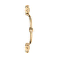 1460 Pull Handle Offset Banded Polished Brass H180xP41mm