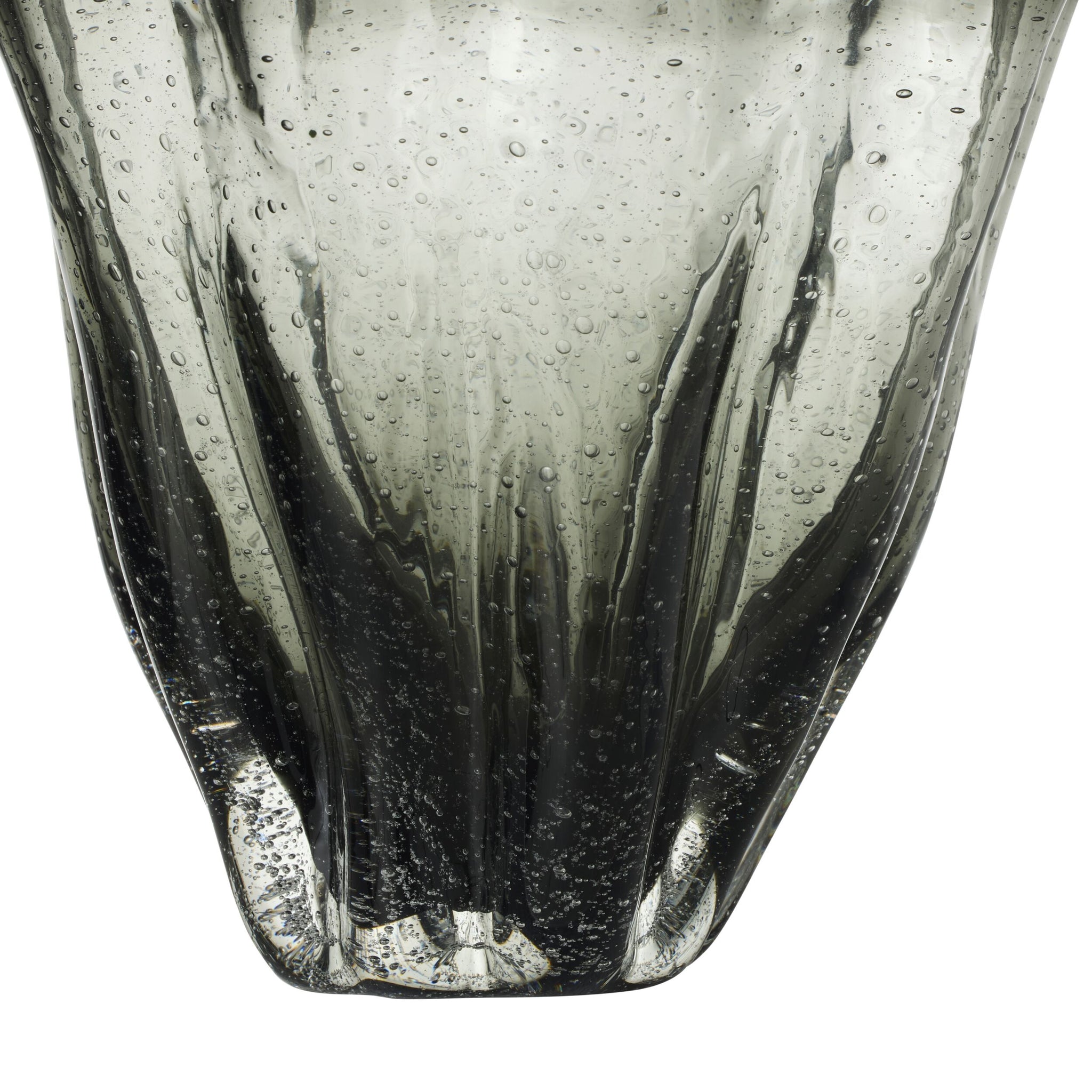 Cabbage Glass Vase Smoke Medium