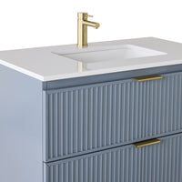 Lennox Single Vanity Slate Blue 940mm