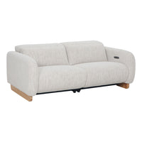 Bellano 3 Seater Recliner Natural Textured Slub