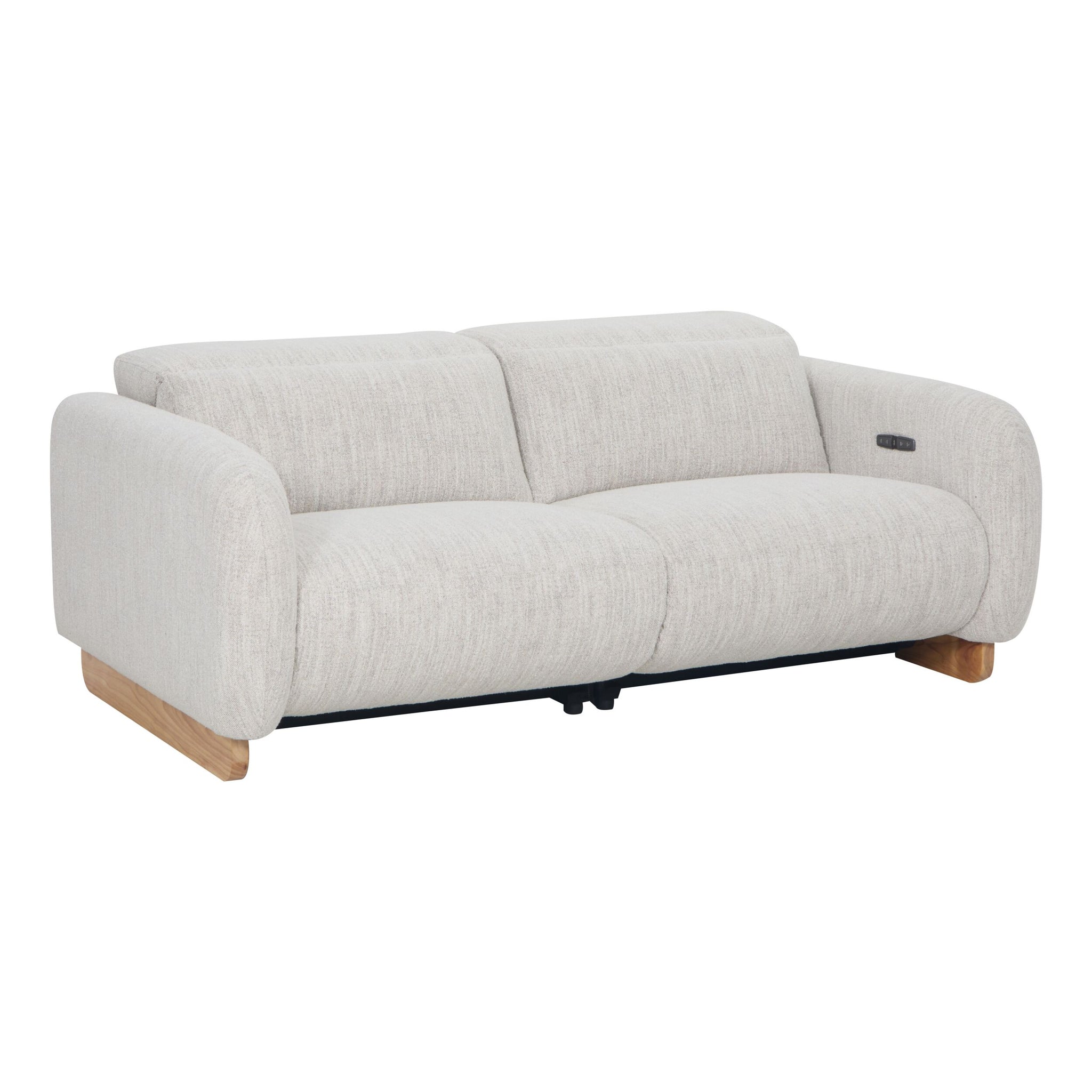 Bellano 3 Seater Recliner Natural Textured Slub