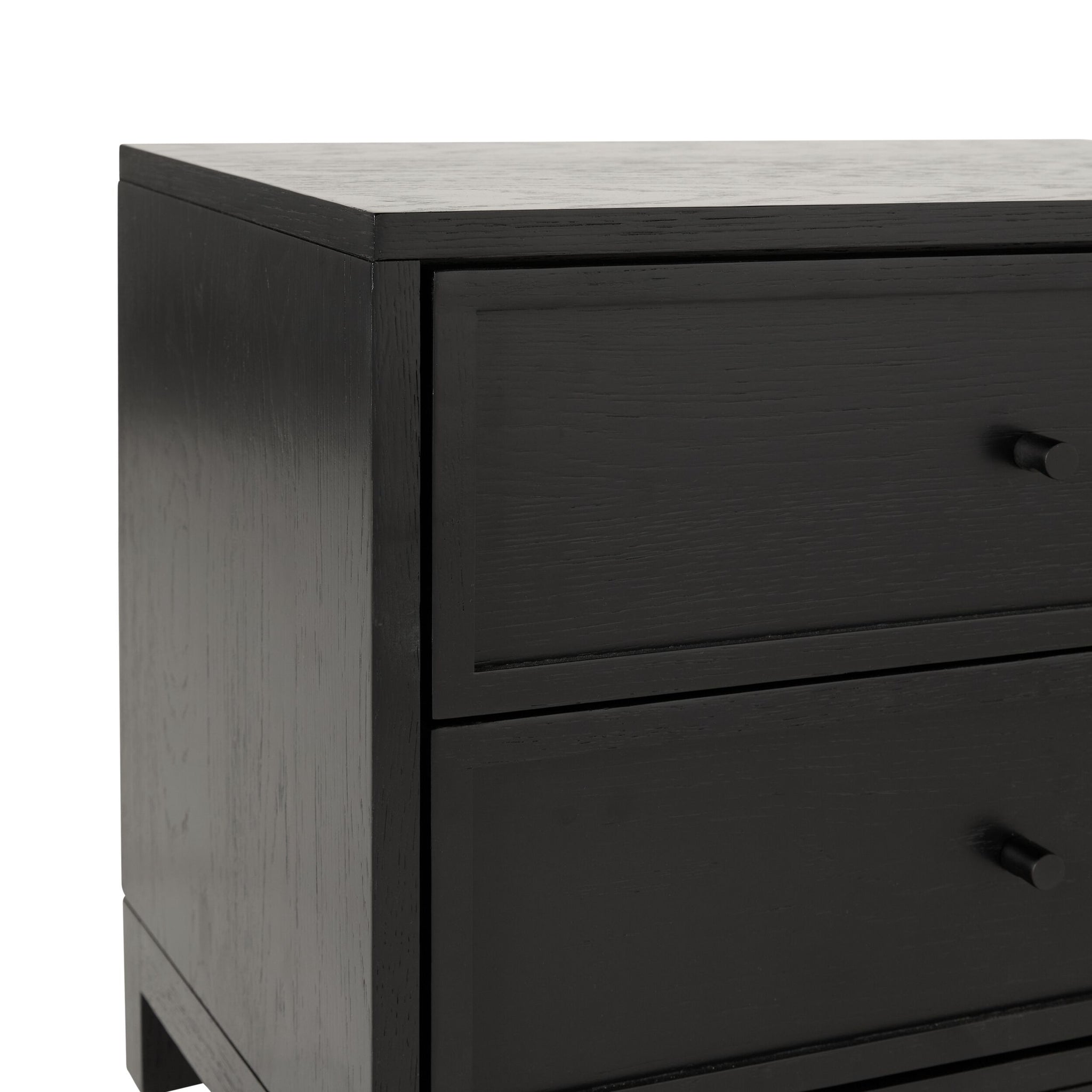 Avalon Small 2 Drawer Bedside Black
