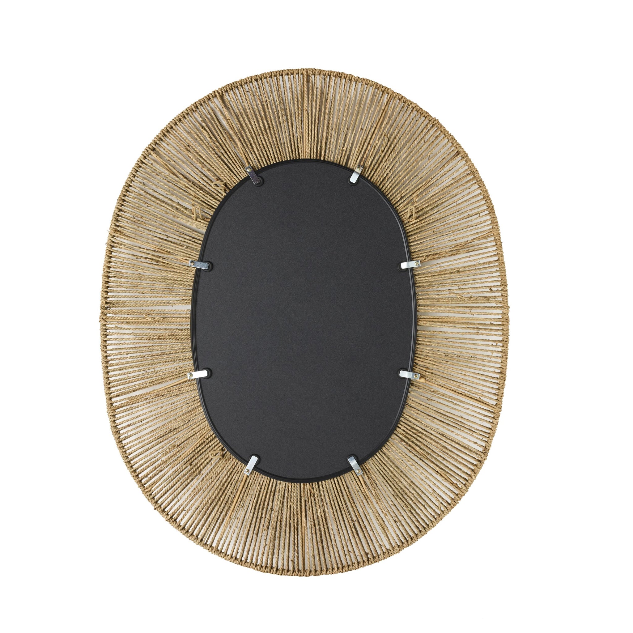 Cassis Twisted Seagrass Oval Wall Mirror 80x2.5x100cm