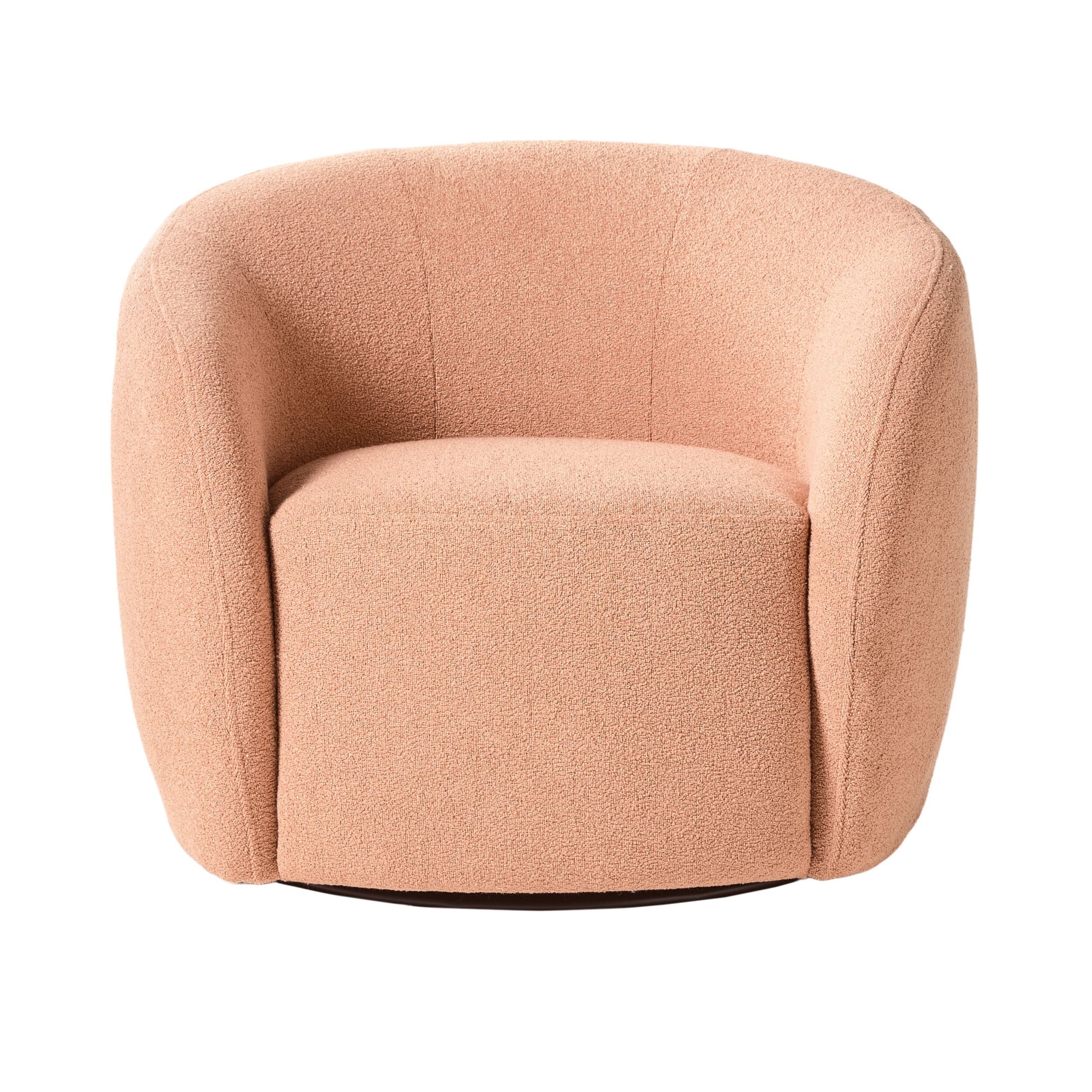 Alessa Swivel Armchair Luna Powder Pink