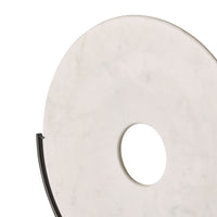 Round Marble Disk On Stand 57cm