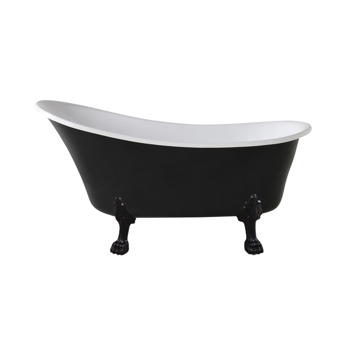 Alto Black Bath 1520mm with Black Feet Package