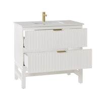 Lennox Single Vanity White 940mm