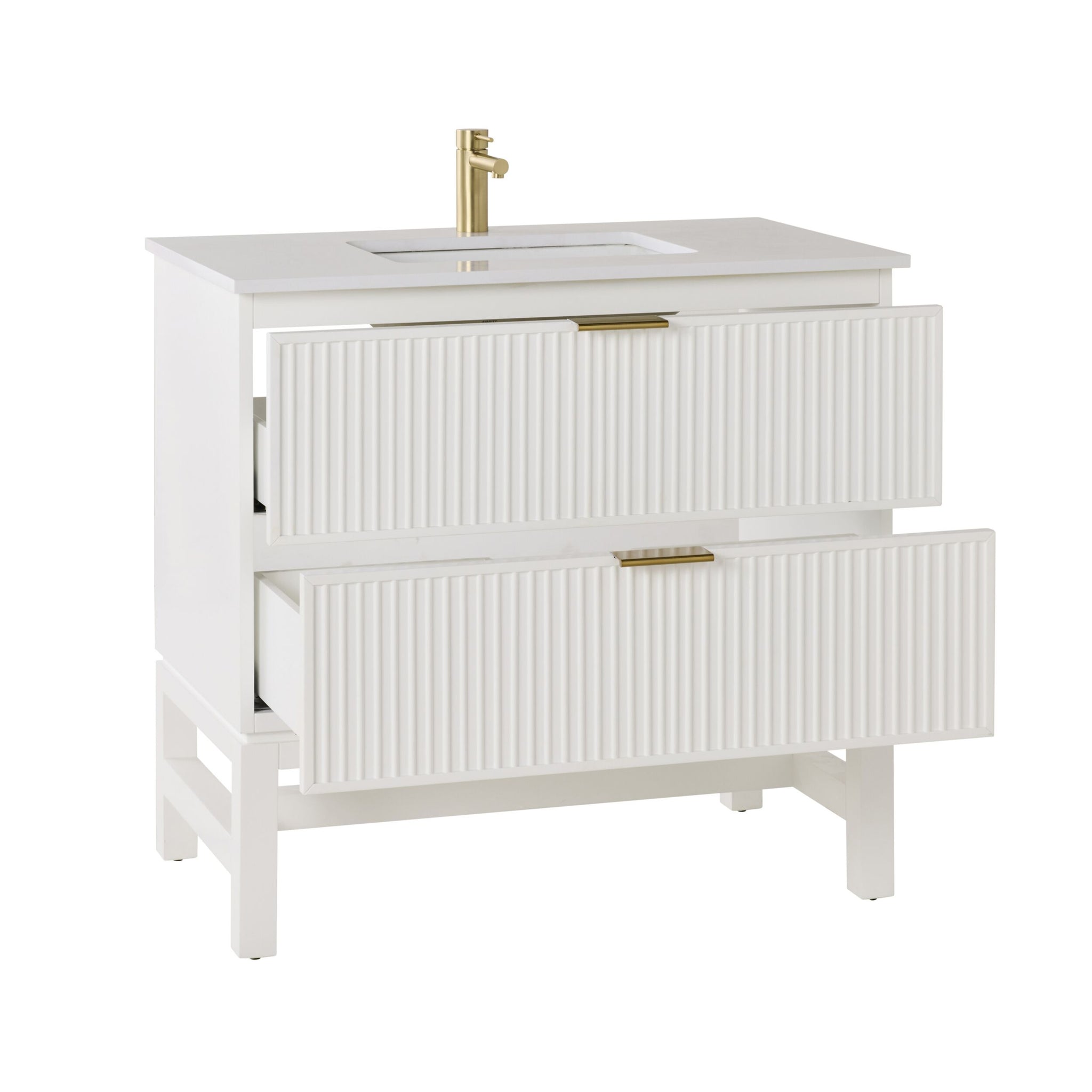 Lennox Single Vanity White 940mm