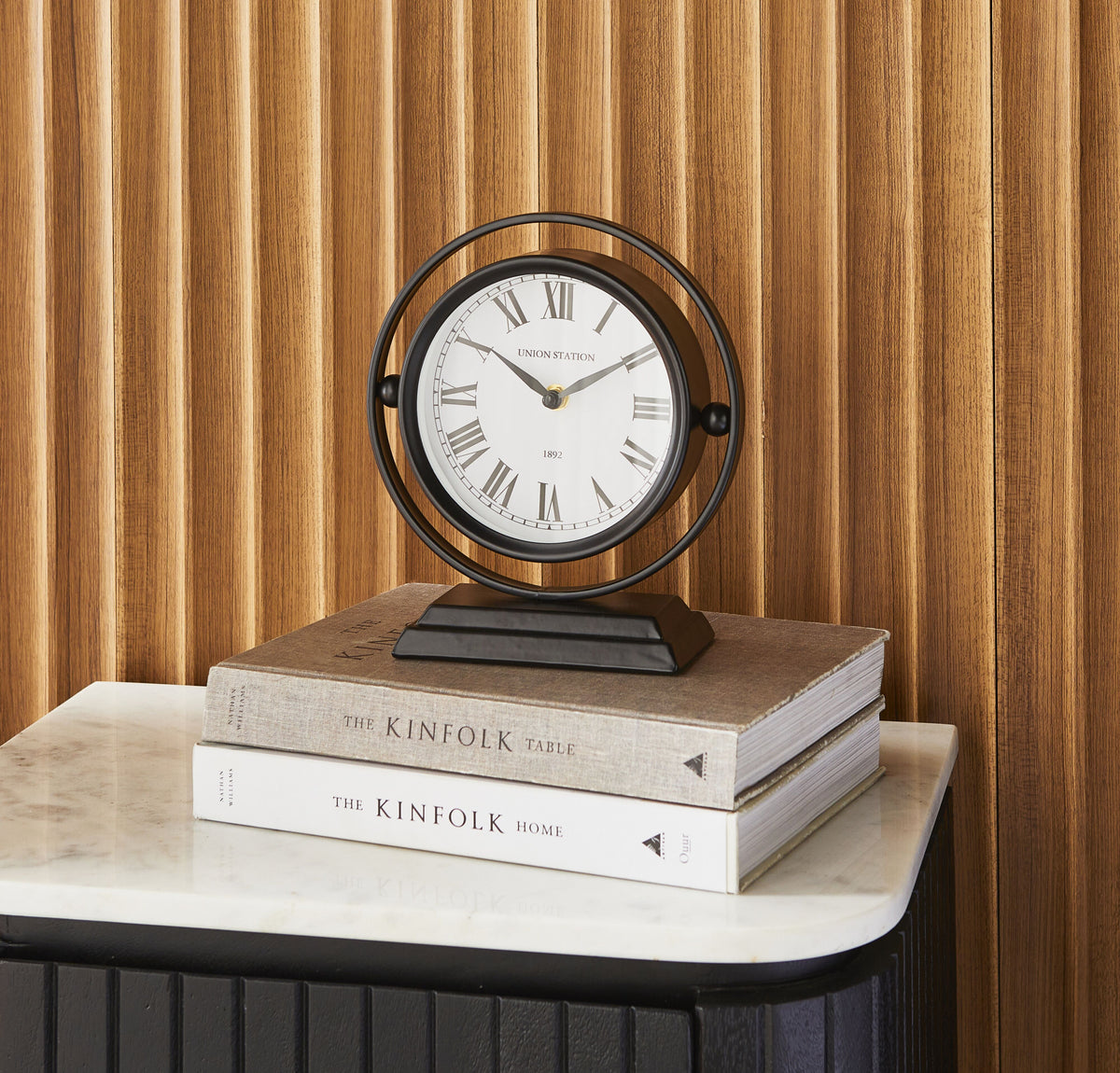 Iron Sphere Mantel Clock 20x8x22.5cm – Early Settler Australia