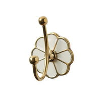 Flora Robe Hook Polished Brass