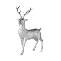 Standing Deer Statue Silver 18x9x28cm