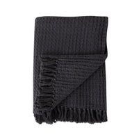 Whisper Waffle Throw Charcoal