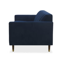 Stitch 3 Seater Velvet Sofa Indigo