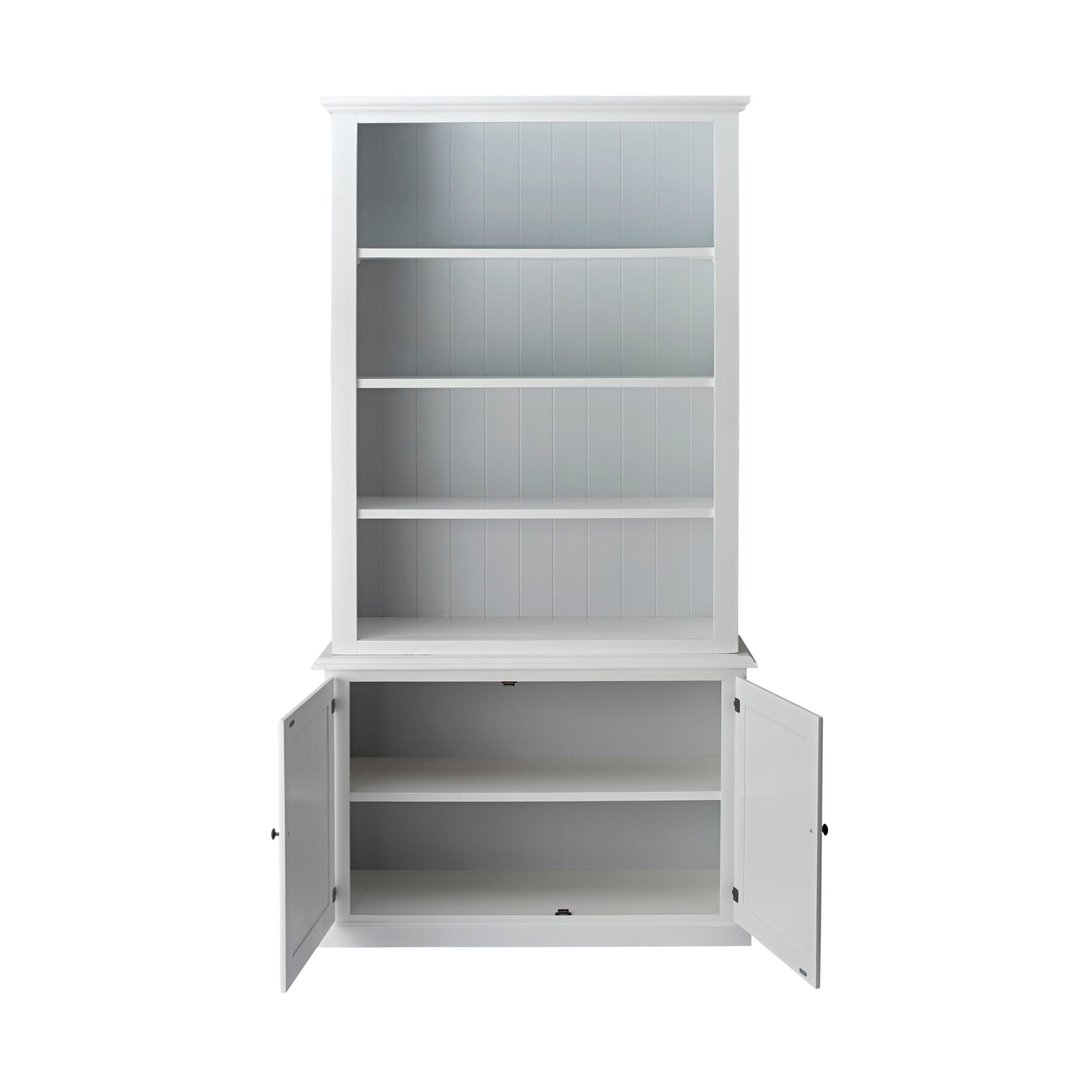 Armand 2 Door Library Shelving Unit 124 x 240cm White