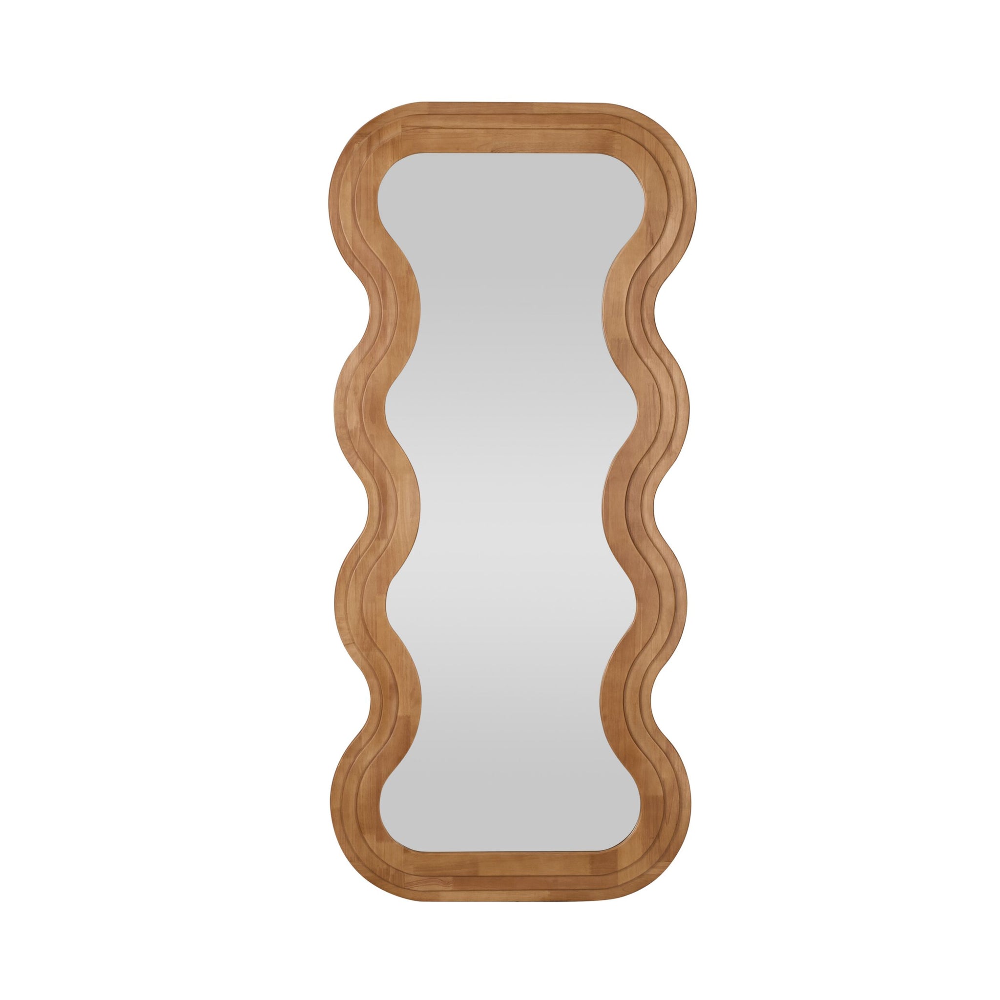 Echoes Scalloped Wooden Floor Mirror 81x182cm