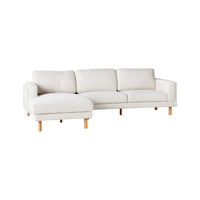 Finch 3 Seater LHS Chaise Amalfi Ivory