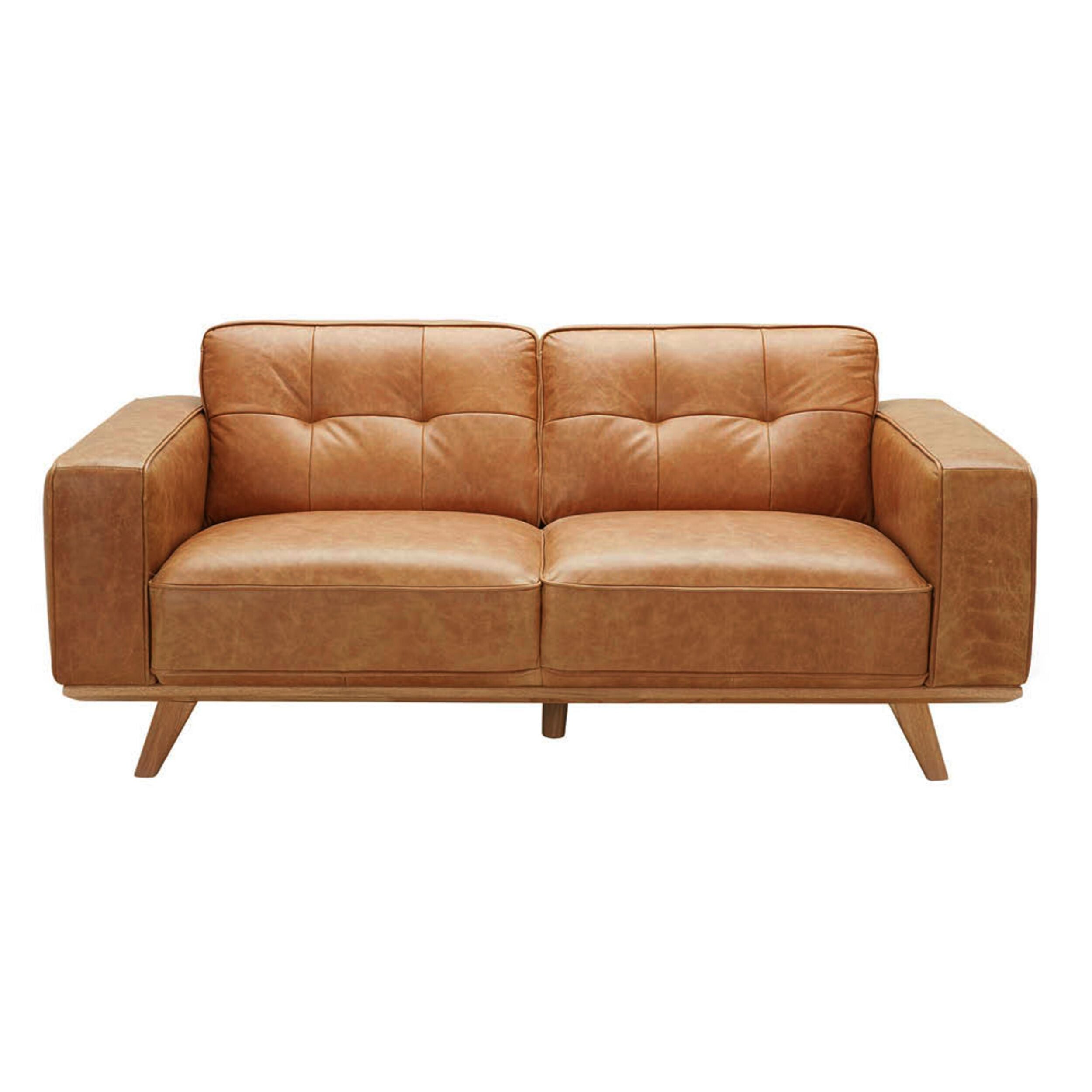 Carson Seater Leather Sofa Dakota Vintage Brown – Early Settler