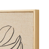 Floral Lines Duo Framed Linen Print 125x80cm