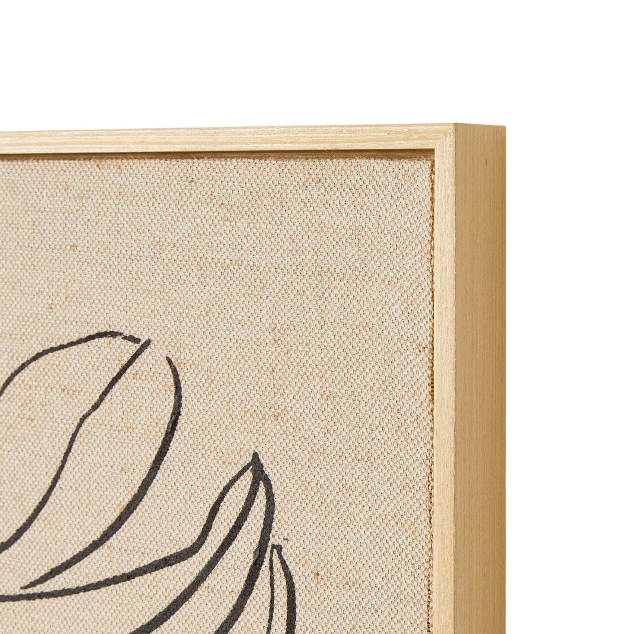 Floral Lines Duo Framed Linen Print 125x80cm