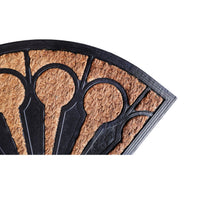 Half Moon Deco Rubber and Coir Doormat 75cm