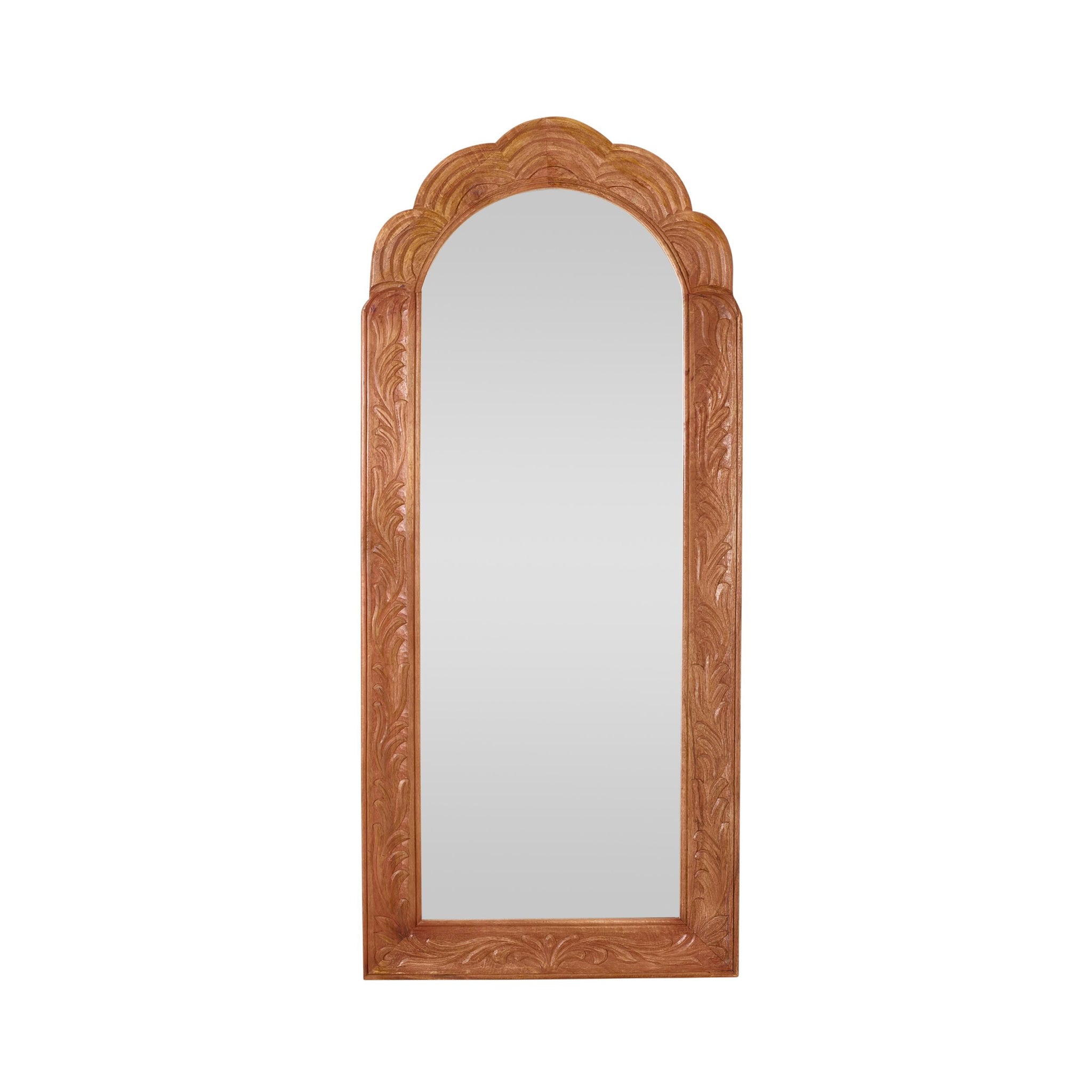 Fleur De Lis Wooden Floor Mirror