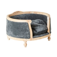 Luxe Dog Bed Slate Blue 75x70x44cm
