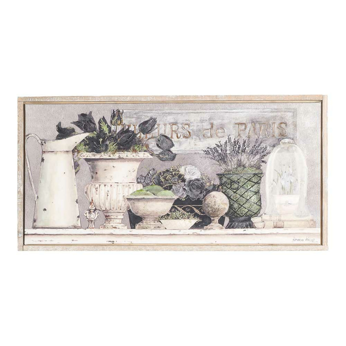 Galleries Vintage Display Distressed Framed Print 120x60cm