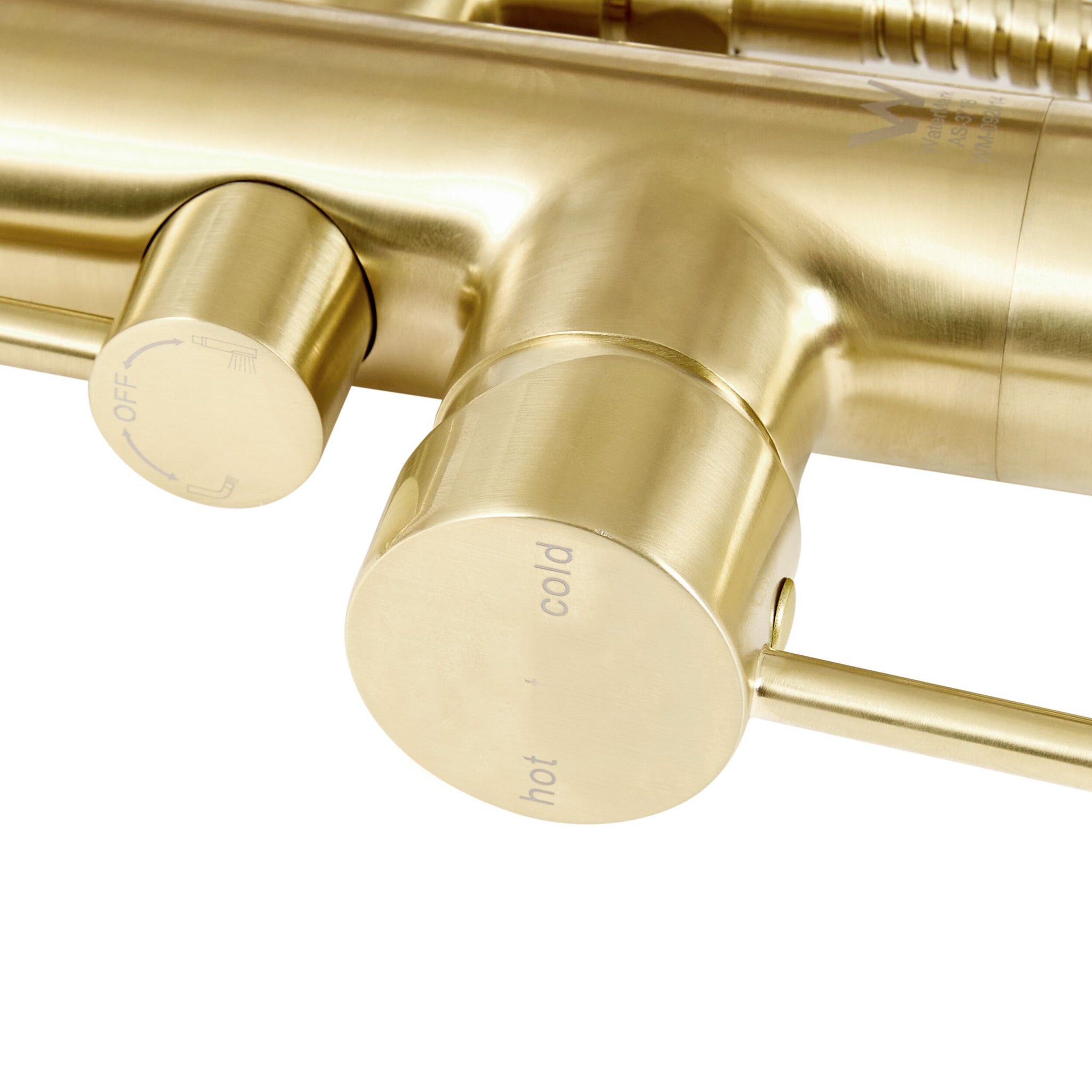 Finlay Floor Mounted Bath Mixer with Hand Shower Brushed Brass