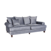 Lisette 3.5 Seater Velvet Sofa Aura Storm