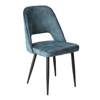 Cora Fabric Dining Chair Blue Grey