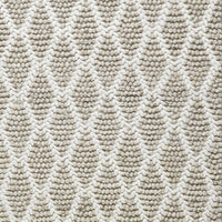 Braided Diamond Hand Woven Wool Blend Natural & Cream Runner 200x70cm