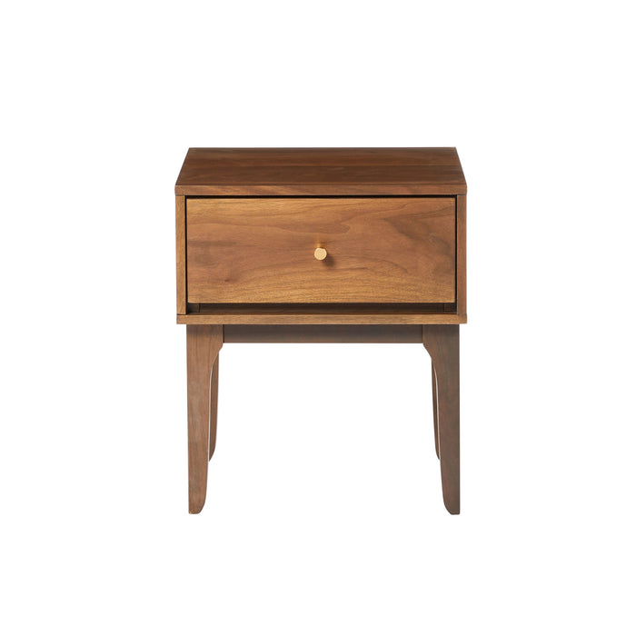 Vincent 1 Drawer Bedside Table Walnut