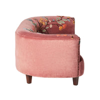 Freya Embroidered Sofa Rose Pink Velvet