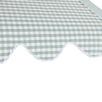 Amalfi Umbrella Scallop Edge Green/White Gingham