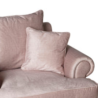 Lisette Luxe Velvet Armchair Pale Rose Custom C-008