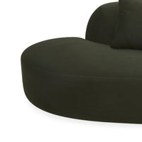 Wylder 4 Seater Curved Sofa Velvet Eucalyptus