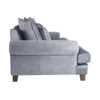 Lisette 3.5 Seater Extra-Deep Velvet Sofa Luxe Storm Grey C-012