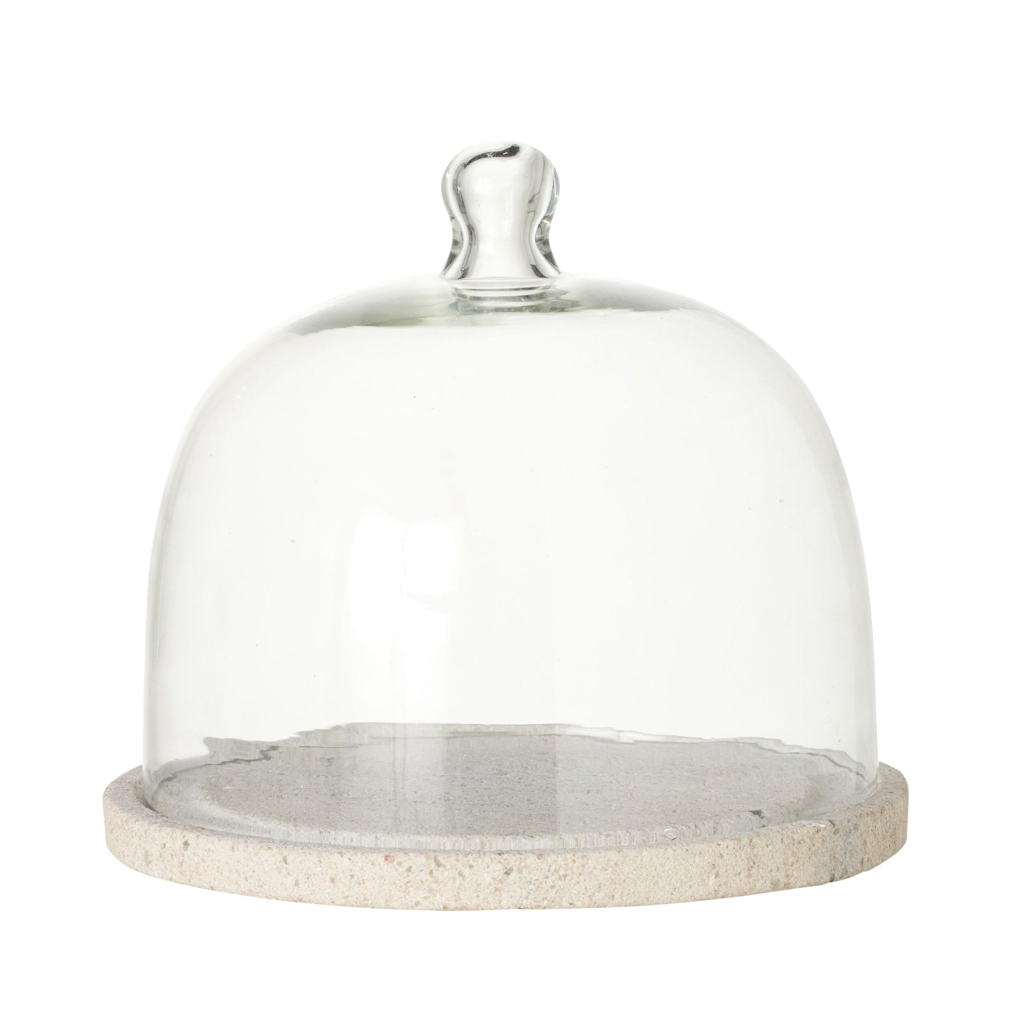 Beige Marble And Glass Cheese Dome