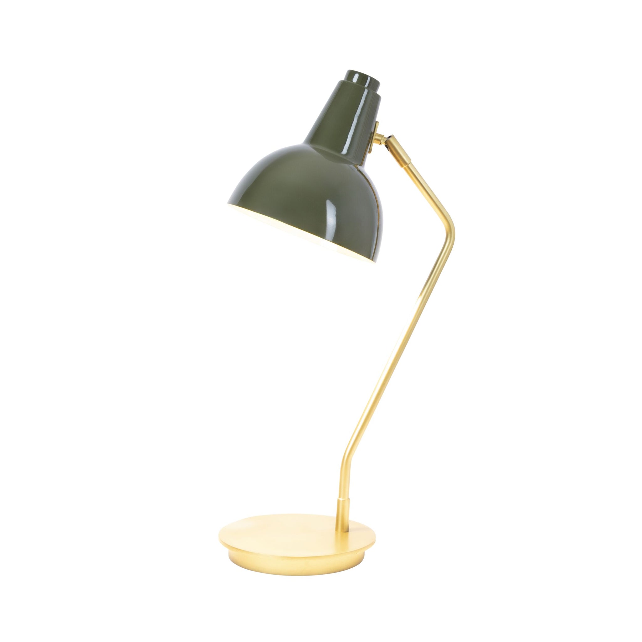 Scout Metal Table Lamp Matte Brass/Green 57cm
