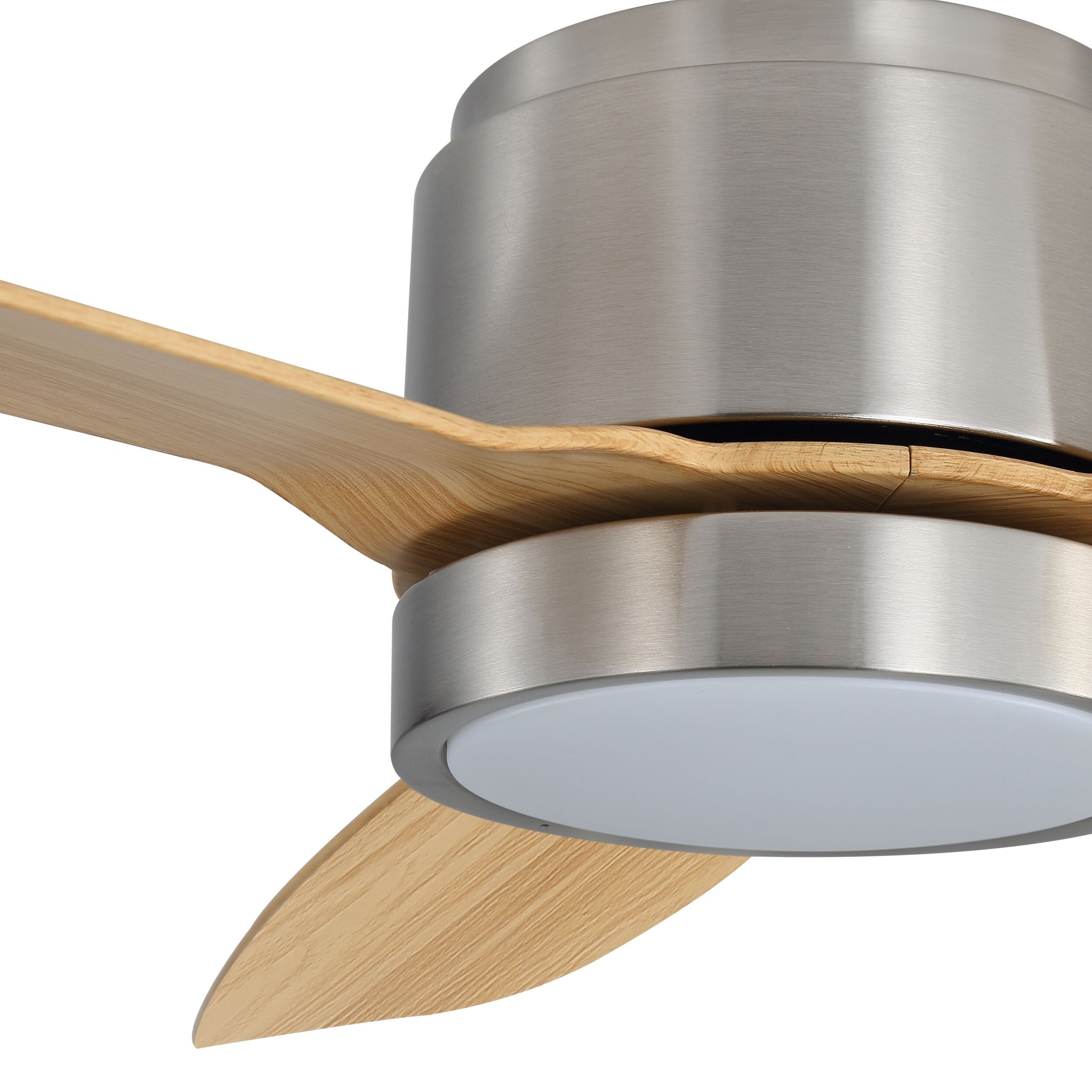 Solace 132cm Outdoor DC Fan - Satin Nickel with Natural ABS Blades