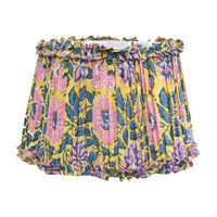 Loni Scallop Tapered Shade Mustard Floral 35cm
