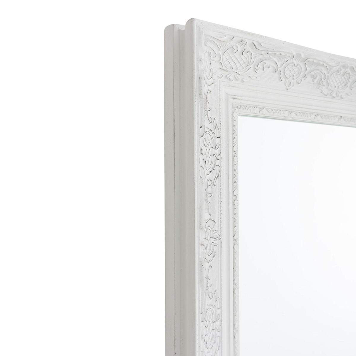 Quincy Antique White Mirror 90x60cm